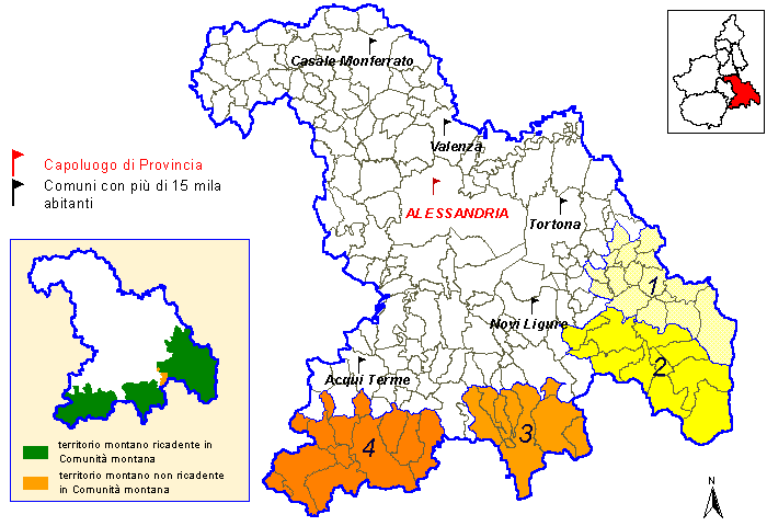 Comunità montane della provincia di Alessandria