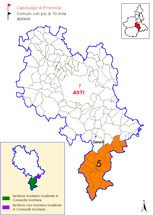 Comunità montane della provincia di Asti