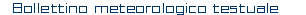 Bollettino meteorologico