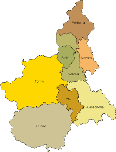 Piemonte provincie