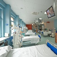 Interno del centro dialisi dell'ospedale di Alba