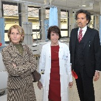 da sx l'assessore Ferrero, Maria Rosa Conti (direttore del Dipartimento malattie cardiovascolari) e Remo Urani, commissario del Mauriziano