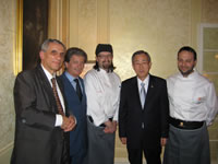 Da sinistra Patafora, Bergamino, Bussetti, Ban Ki-Moon, Alciati