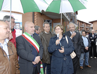 la Presidente della Regione Mercedes Bresso, l'assessore regionale all'Edilizia, Sergio Conti, e il sindaco Nicola Pollari
