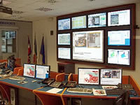 La Sala operativa della Protezione civile della Regione Piemonte
