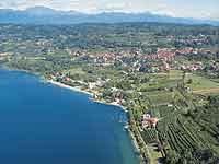 Veduta aerea del lago di Viverone
