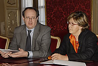 La Presidente Mercedes Bresso e il  Presidente della Provincia di Alessandria, Paolo Filippi