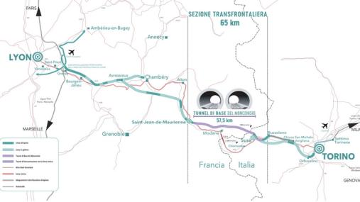 Il tracciato della Torino-Lione