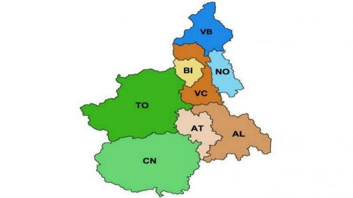 Cartina del Piemonte