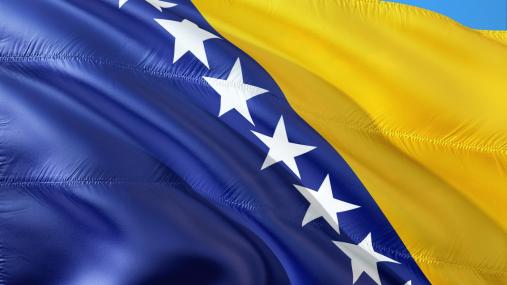 La bandiera della Bosnia-Erzegovina