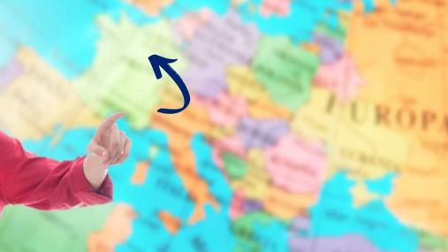 Cartina continente europeo  