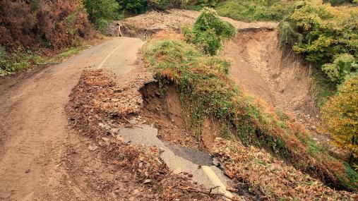 Strada franata 