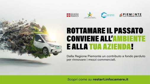 Banner campagna veicoli commerciali: "Rottamare il passato conviene all'ambiente e alla tua azienda!" 