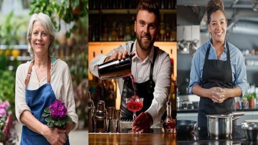 fioraia, barman e cuoca 