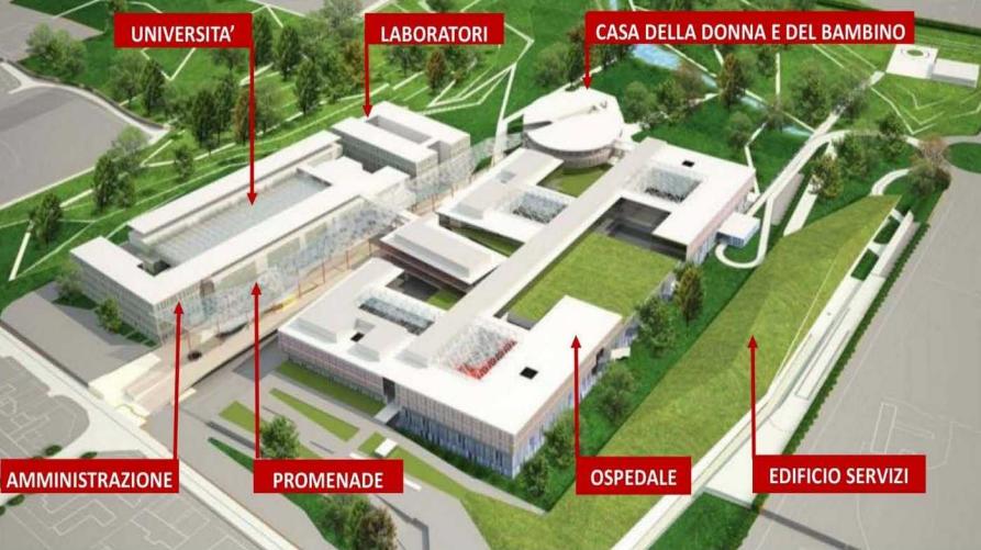 Come sarà la Città della Salute di Novara 