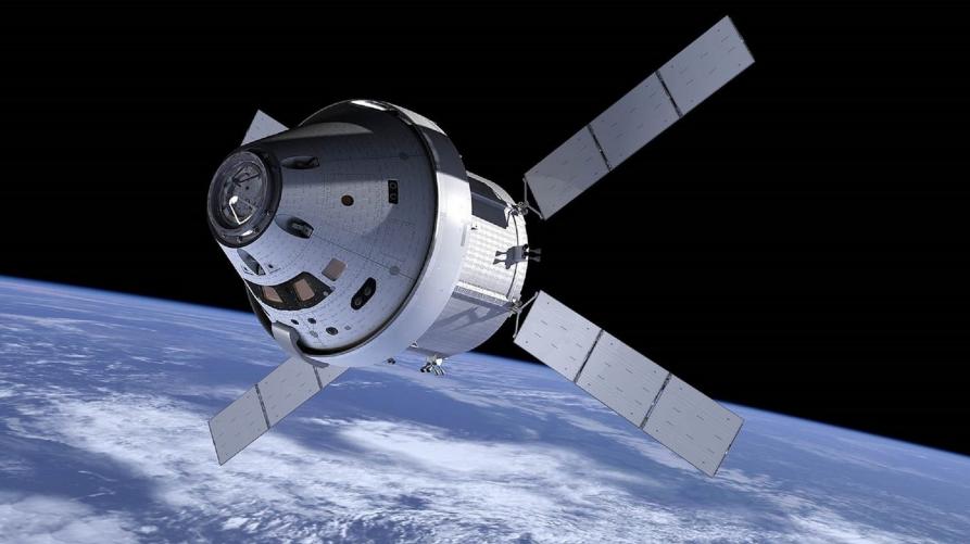Un satellite artificiale in orbita 