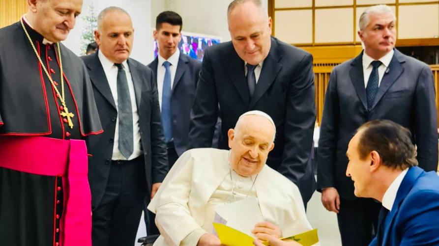 Il presidente Cirio con Papa Francesco