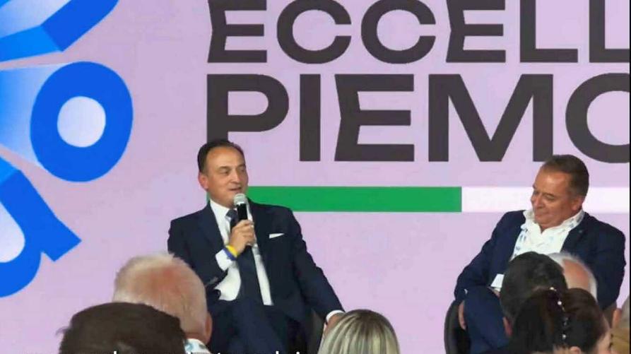 Il presidente Cirio e l'assessore Bongioanni