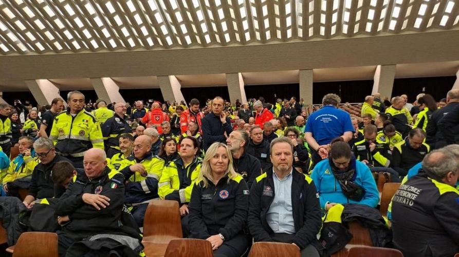 I volontari nell'Aula Paolo VI 