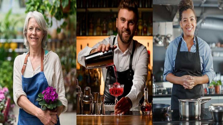 fioraia, barman e cuoca 