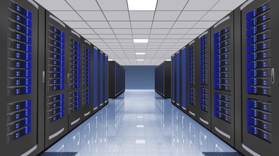 Interno di un data center 