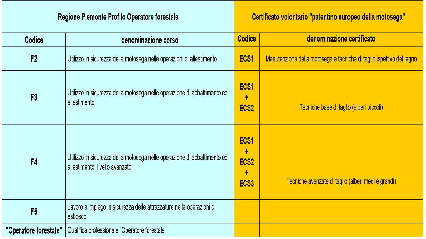 Formazione Forestale Approvate Le Equivalenze Con Standard Ecs Regione Piemonte
