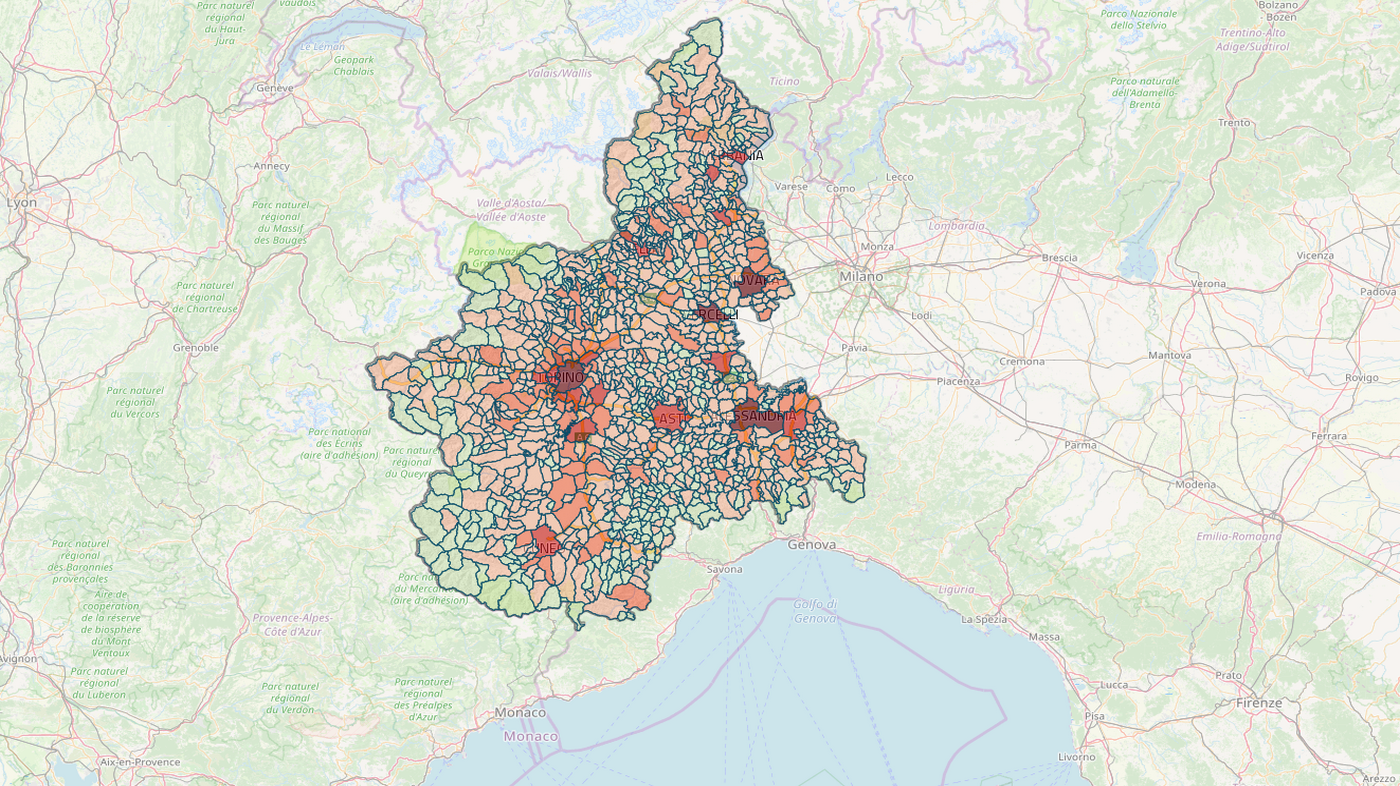 La Mappa Dei Contagi In Tutti I Comuni Del Piemonte Regione Piemonte Piemonteinforma Regione Piemonte