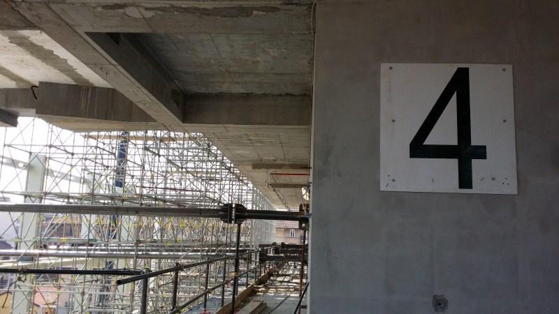 Sede Unica - Lavori sulla torre, anno 2014, interni 4° piano 