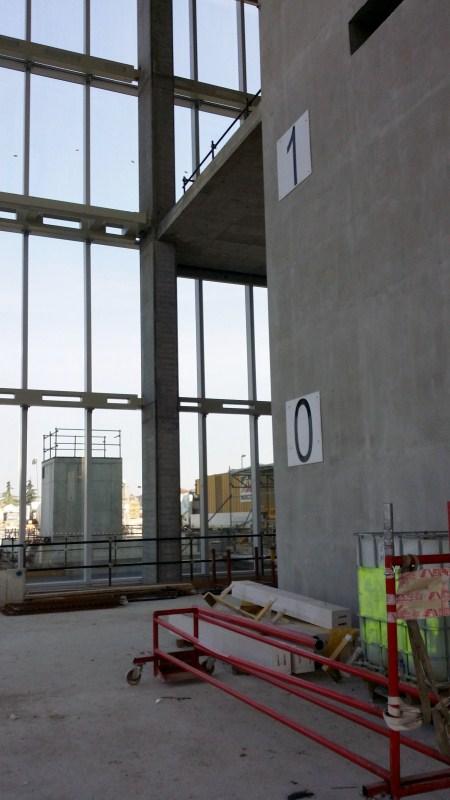 Sede Unica - Lavori sulla torre, anno 2014, interni piano terra 