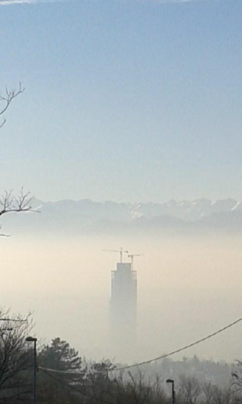 Sede Unica - La torre immersa nella nebbia, anno 2014