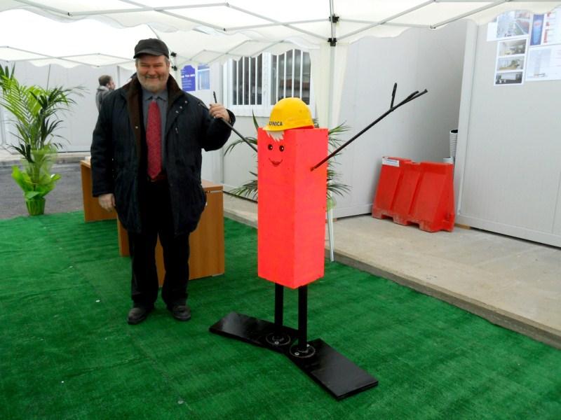 Sede Unica - L'inaugurazione ufficiale del cantiere il 30 novembre 2011, il direttore lavori Luigi Robino 