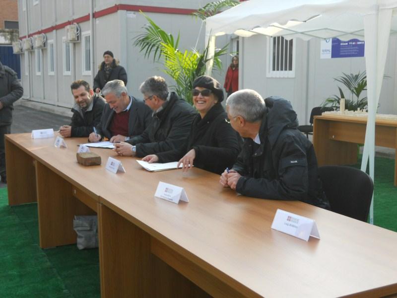 Sede Unica - L'inaugurazione ufficiale del cantiere il 30 novembre 2011, la firma ufficiale