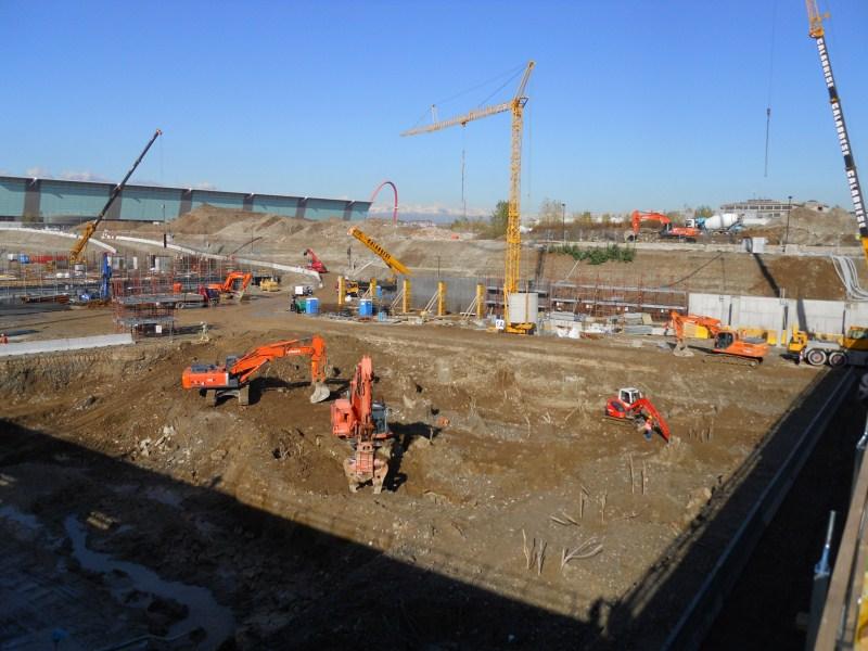 Sede Unica - panoramica del cantiere a novembre 2012