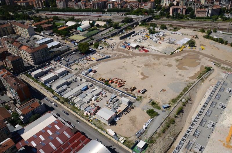 Sede Unica - Lavori sulla torre, panoramica cantiere