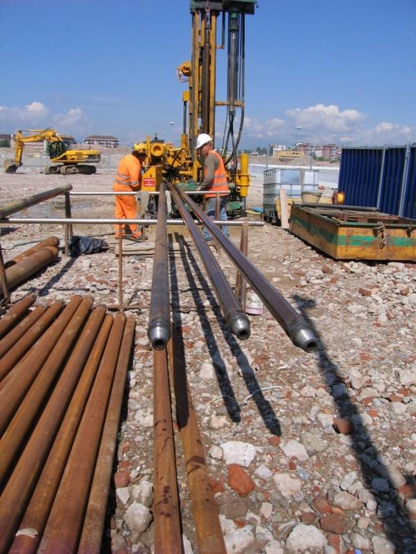 Sede Unica - Il cantiere a giugno 2012, i ferri delle armature 