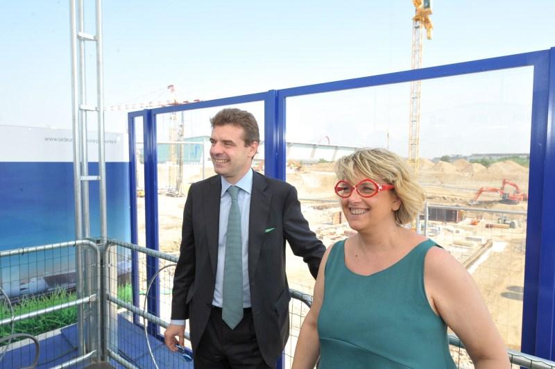 Sede Unica - Inaugurazione della Terrazza sul cantiere, il presidente Cota