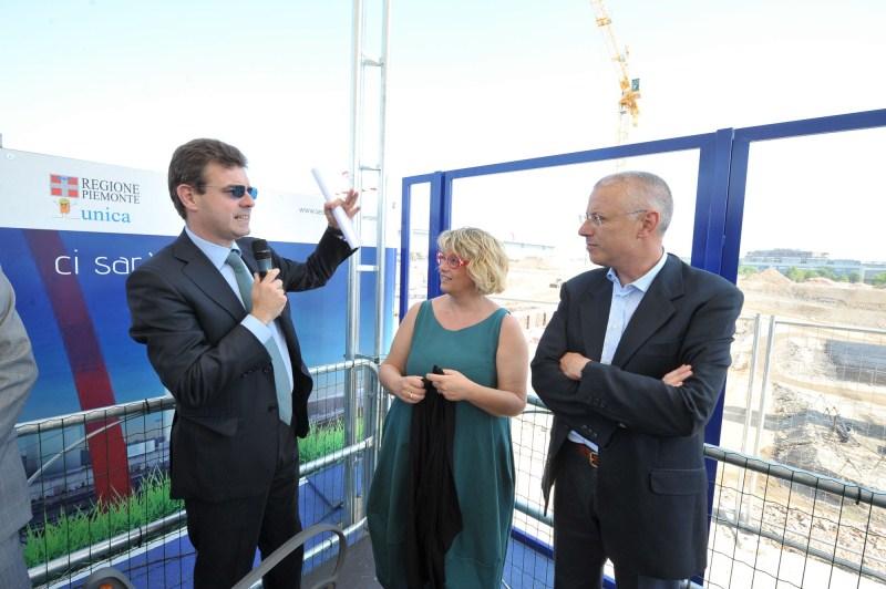 Sede Unica - Inaugurazione della Terrazza sul cantiere, il presidente Cota