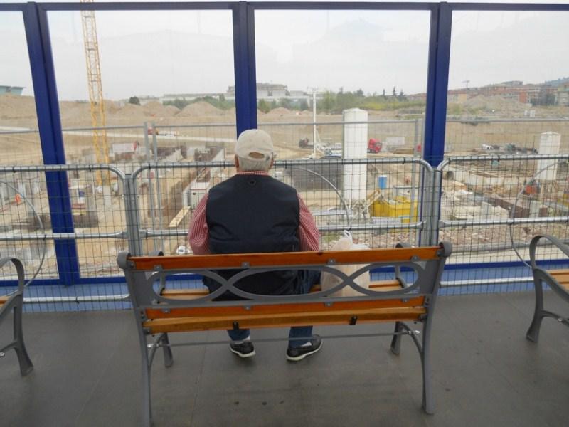 Sede Unica - L'allestimento della Terrazza sul cantiere