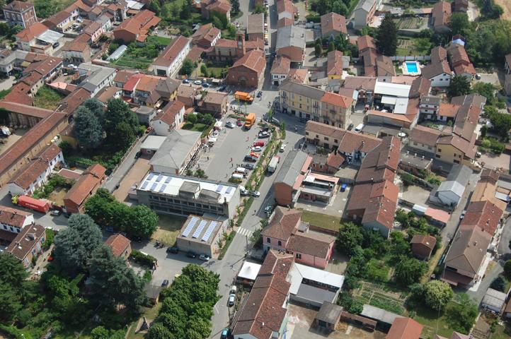 Borgoratto Alessandrino (AL). Vista aerea. Immagine scelta dal sito del Comune.