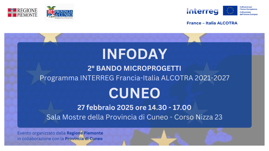 Infoday a Cuneo 2° bando microprogetti ALCOTRA 