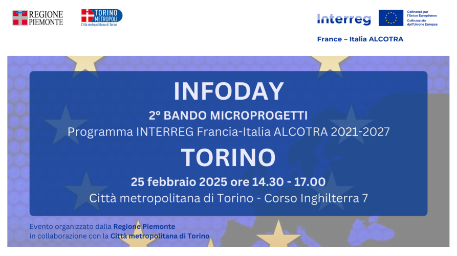 Infoday a Torino 2° bando microprogetti ALCOTRA 
