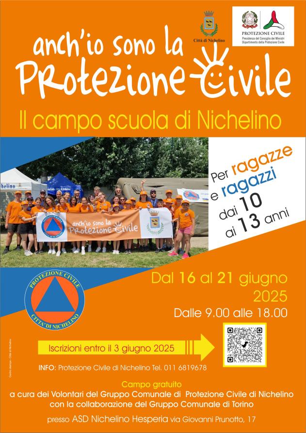 Locandina campo scuola Nichelino 