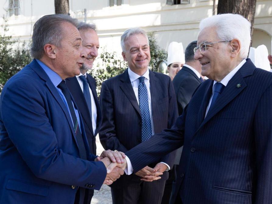 L'assessore Bongioanni saluta il presidente Mattarella 
