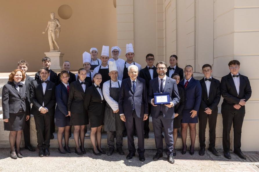 I ragazzi del Maggia con il presidente Mattarella 