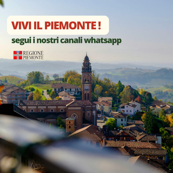 Segui i canali WhatsApp di Regione Piemonte
